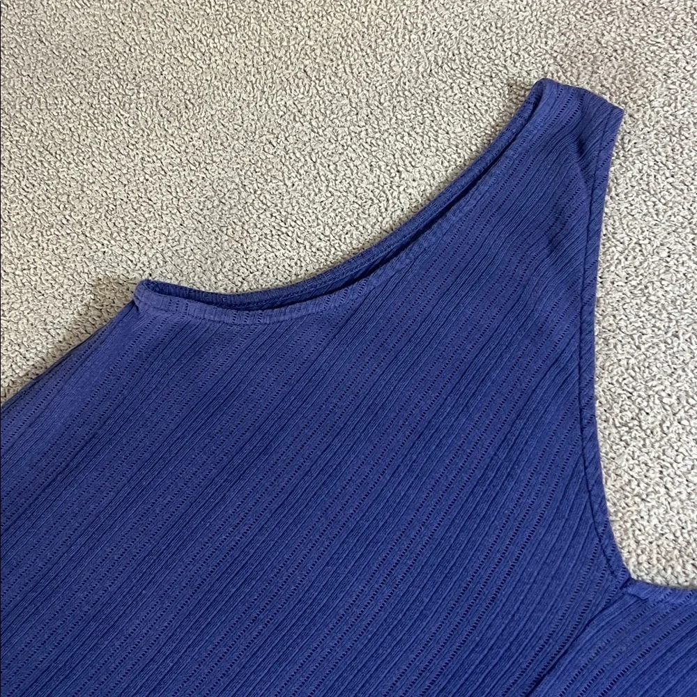 Pact - Dreamy Blue Pointelle Ribbed Sleep Romper - Size XL - Picture 13 of 14
